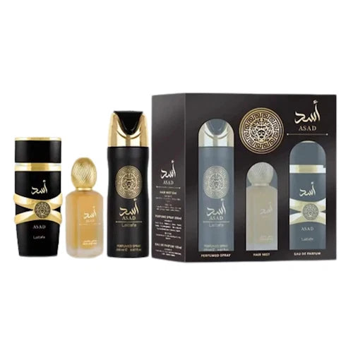 Lattafa Asad Gift Set for Men 3pcs