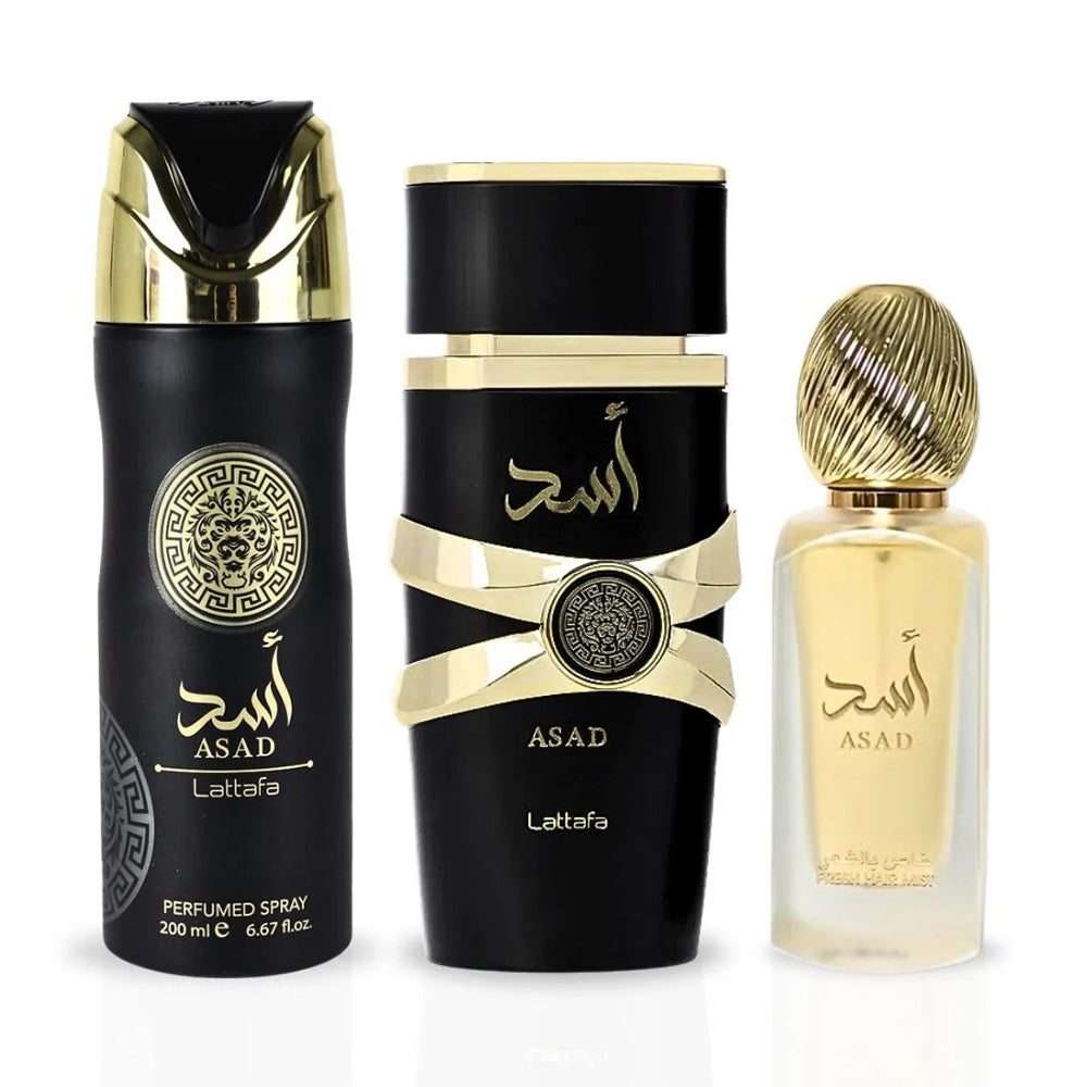 Lattafa Asad 3 pcs Gift Set for Men 100 ml