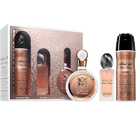 Lattafa Fakhar Gift Set For Women 3pcs