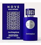 Nove Blue Intense perfume bottle with packaging on a white background